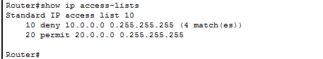 The show ip access list command