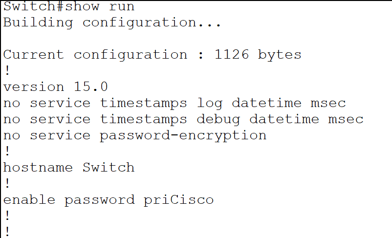 enable password