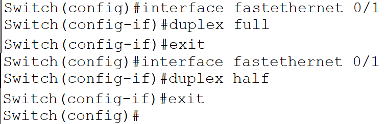 changing duplex mode