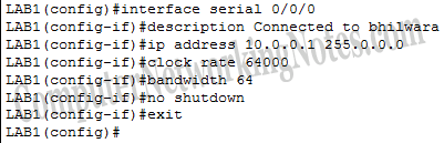 Configuring the serial interface as the DCE device