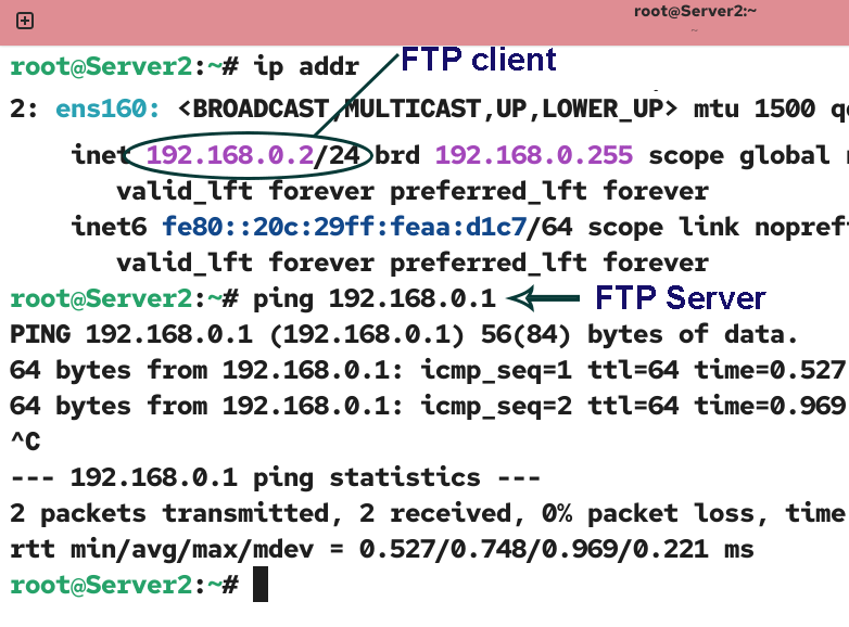 Testing connectivity