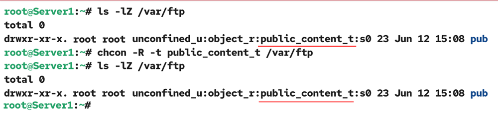 Changing the security context
