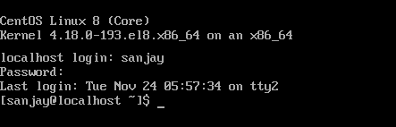 accessing shell through virtual console