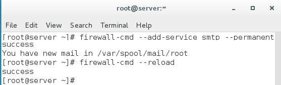 Adding a rule in the firewall service