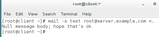 Send test mail