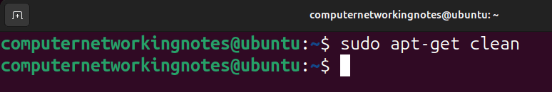 apt clean command