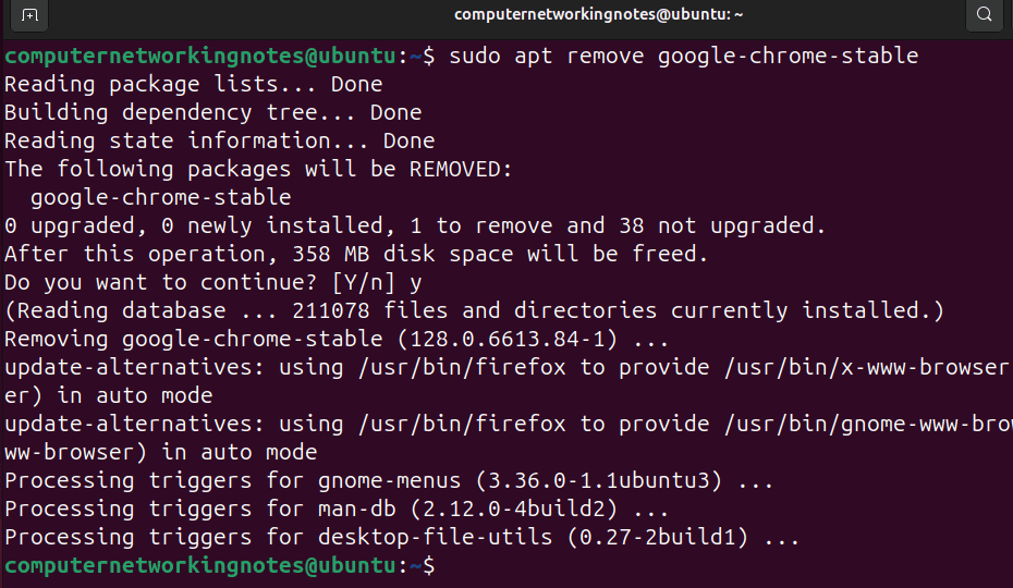 removing google chrome