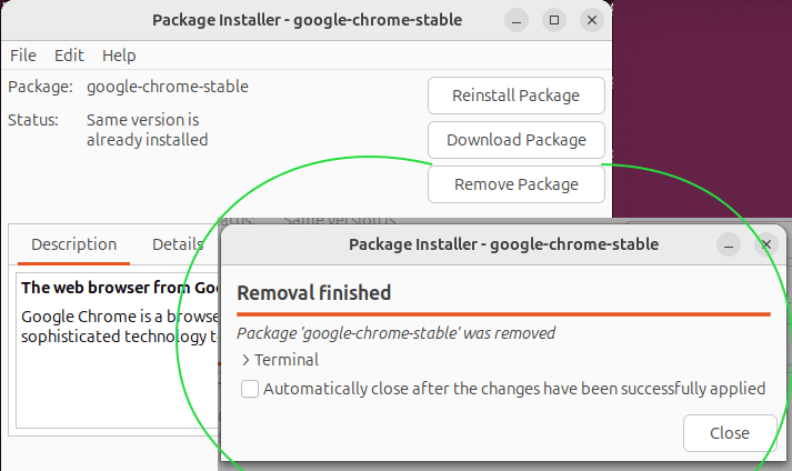 remove chrome