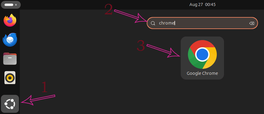 starting chrome on gui