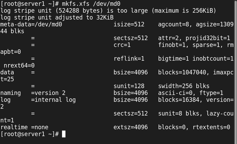 creating a file system