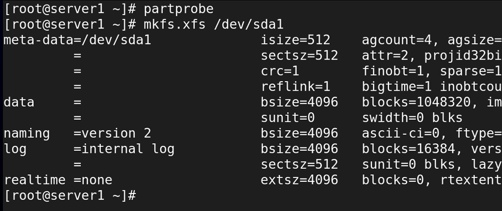 creating a file system