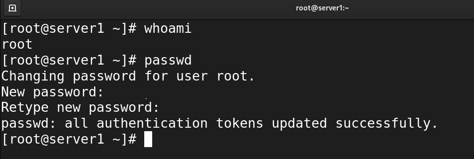 change the root password