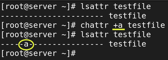 lsattr command