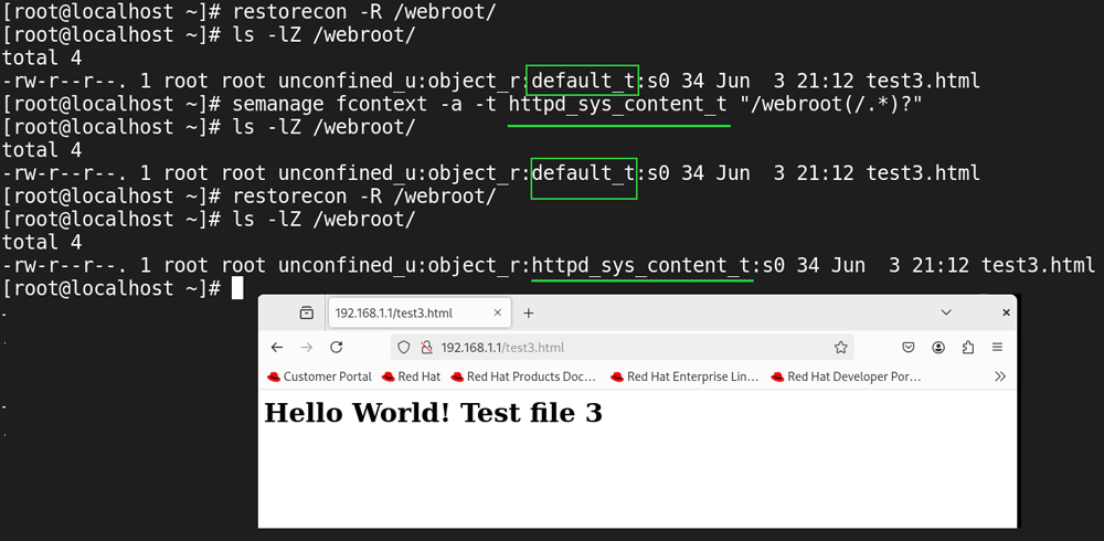 updating selinux rule