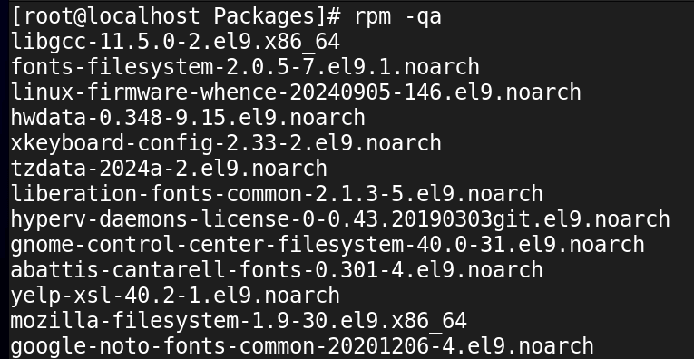 listing all installed packages