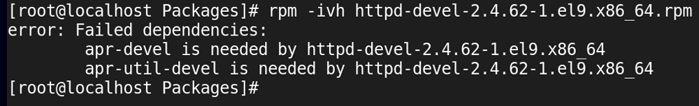 dependencies error