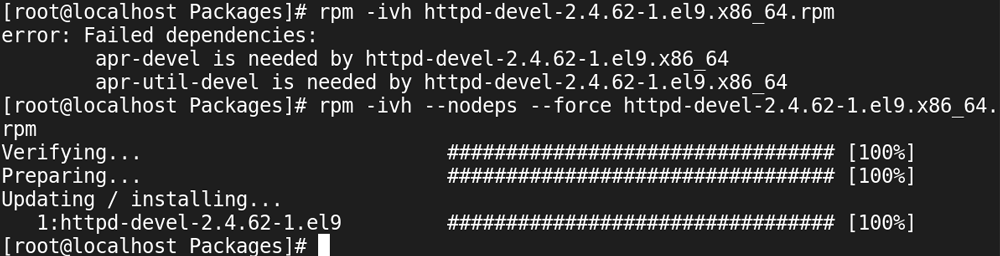 the --nodeps option