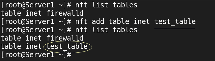 adding and verifying tables
