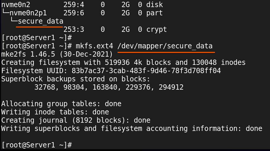 creating a file system