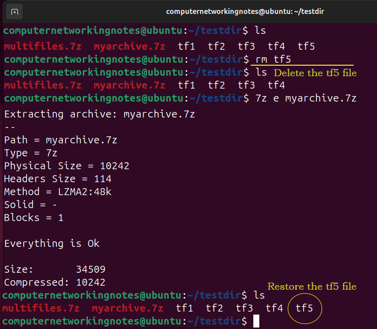 7zip extracting zip file