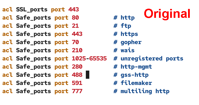 Default ports