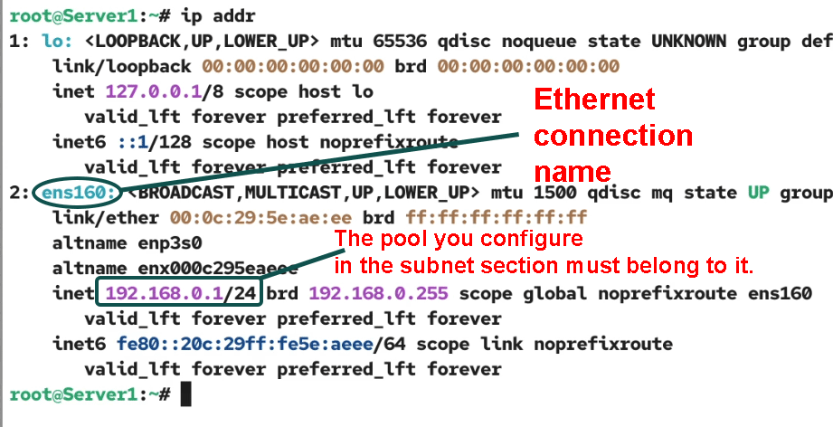 Viewing the IP address