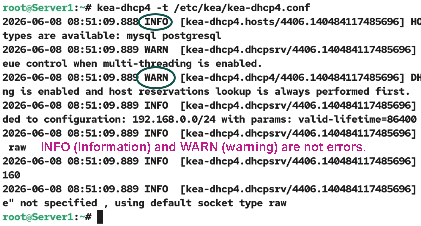 Configuration without errors
