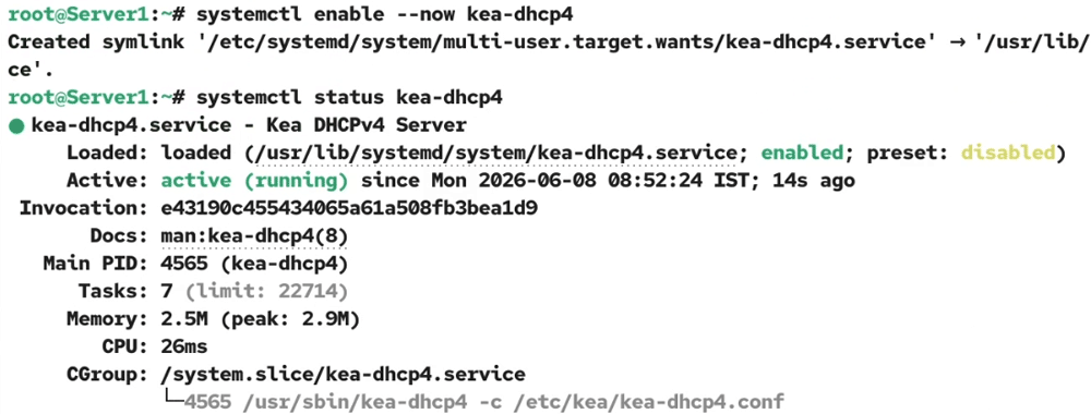 Checking the service status