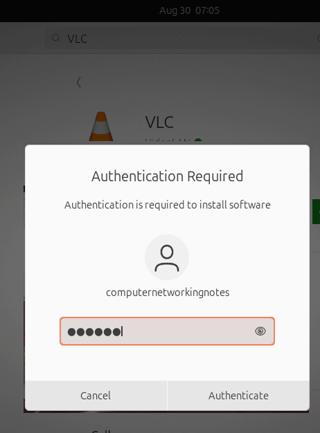 authenticate installation