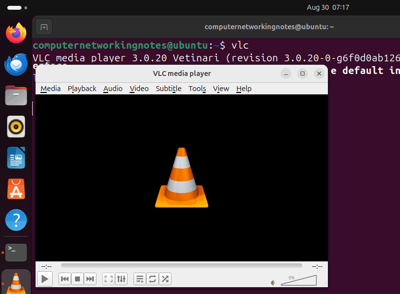 starting vlc from command line