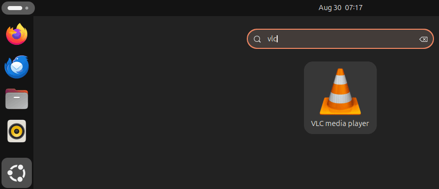 open vlc from dash