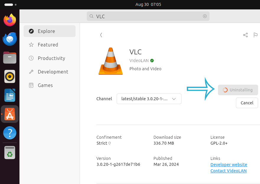 vlc removed