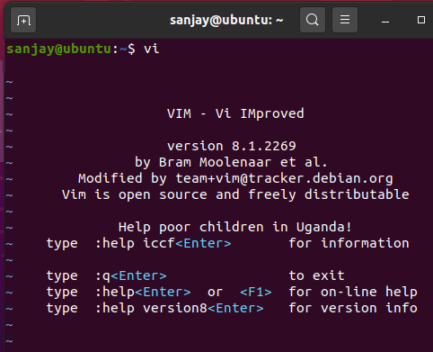 vi linked with vim