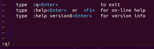 exit from vi or vim