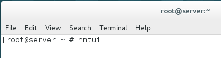 The nmtui command