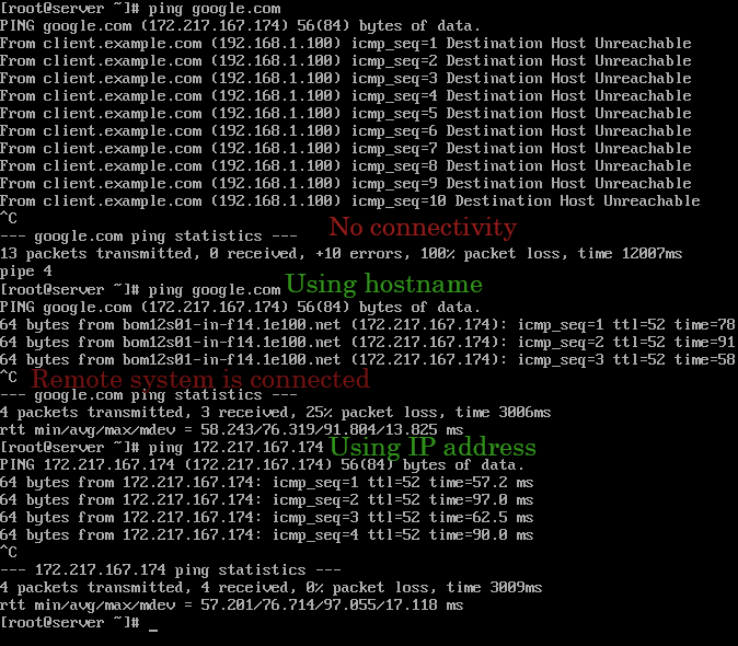 the ping command