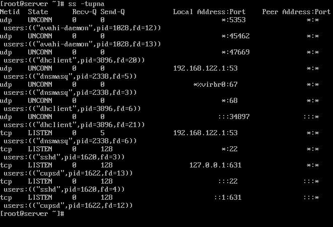 viewing open connection