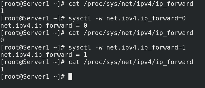 temporarily enabling ip forwarding