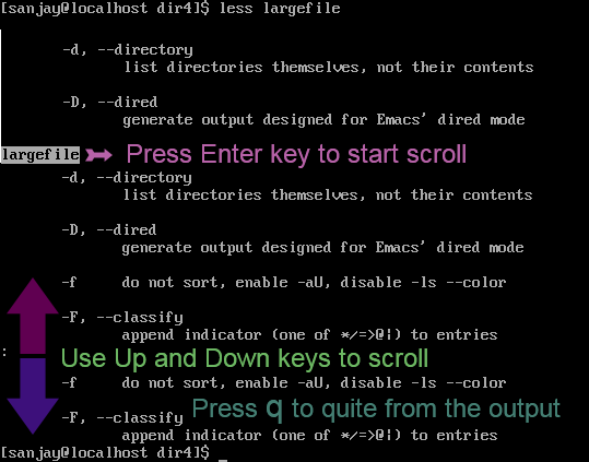 less command