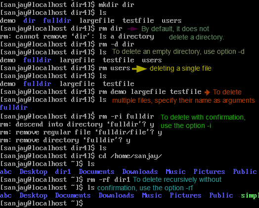 rm command