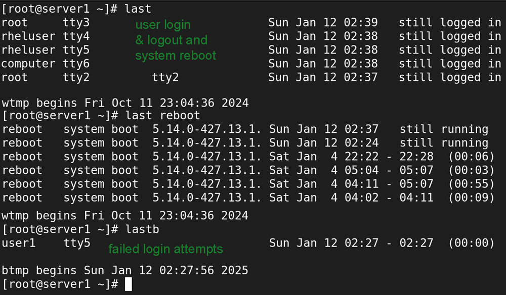 Linux system administration commands Example 2