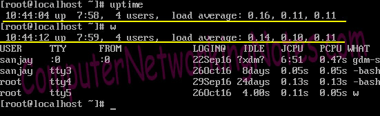 Linux system administration commands example 4