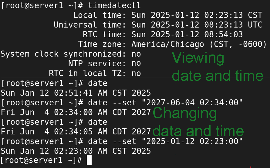 Linux system administration commands Example 8
