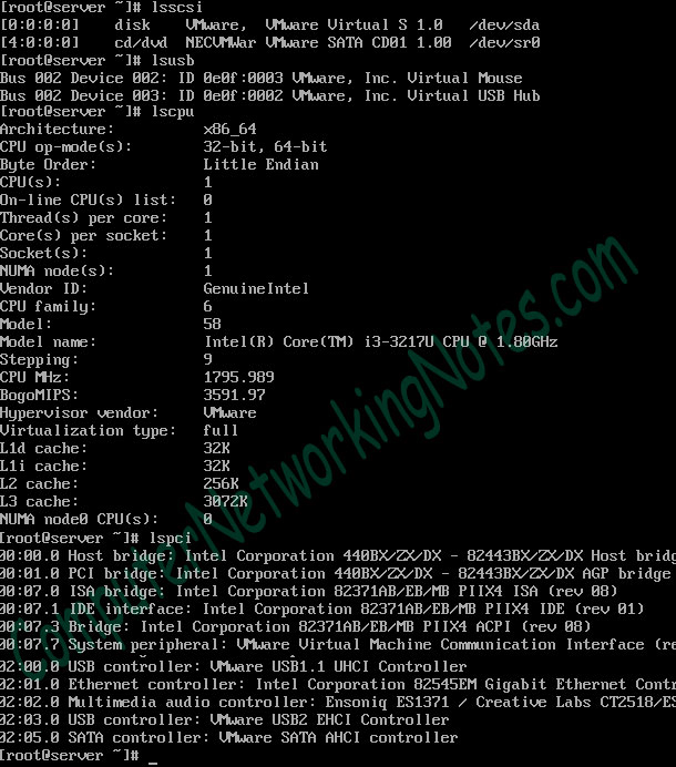 Linux system administration commands Example 13