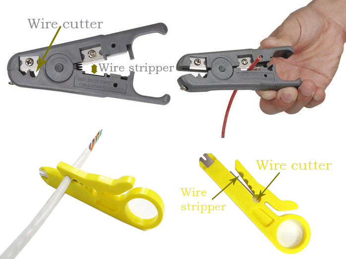 wire cutter and wire stripper