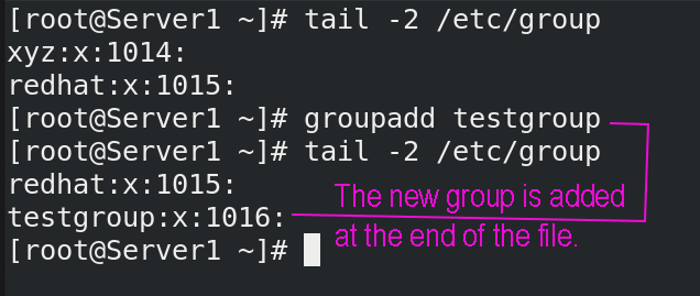 adding a new group